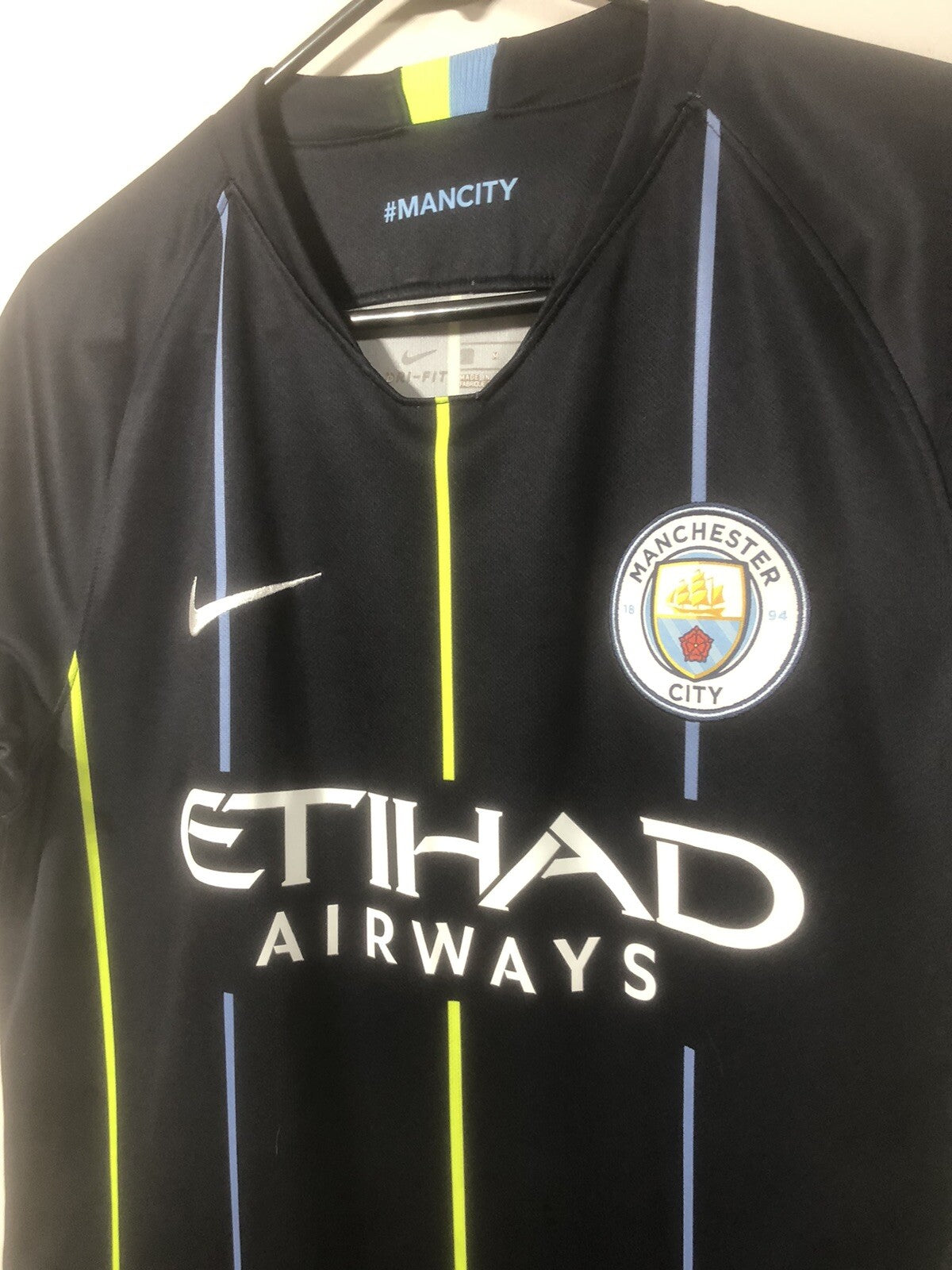 Manchester City Kun Aguero #10 2018/19 Medium Away Excellent Conditio 919002-476