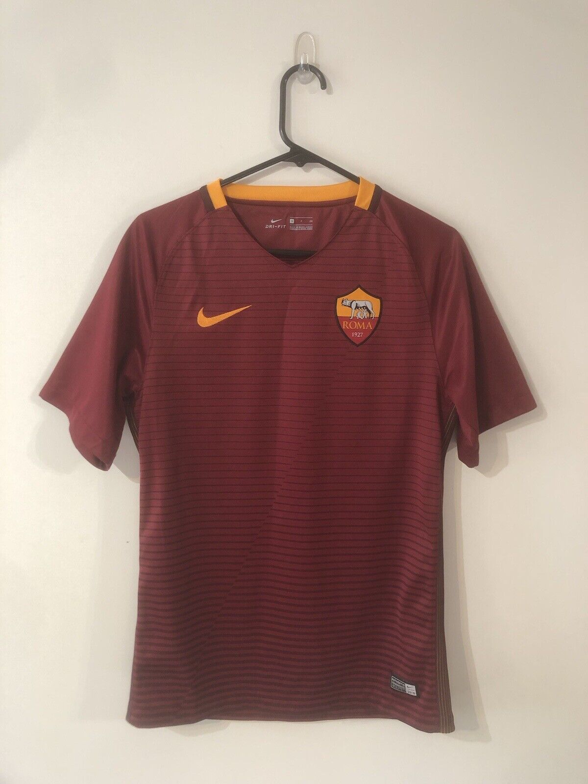 Perotti #8 AS Roma 2016/17 Small Home Football Shirt Nike Very Good Condition