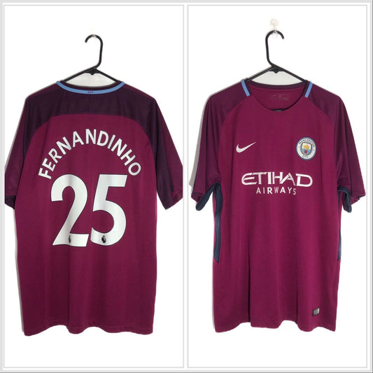 Fernandinho 25 Manchester City 2017 18 Xl Away Excellent Condition 847260-667