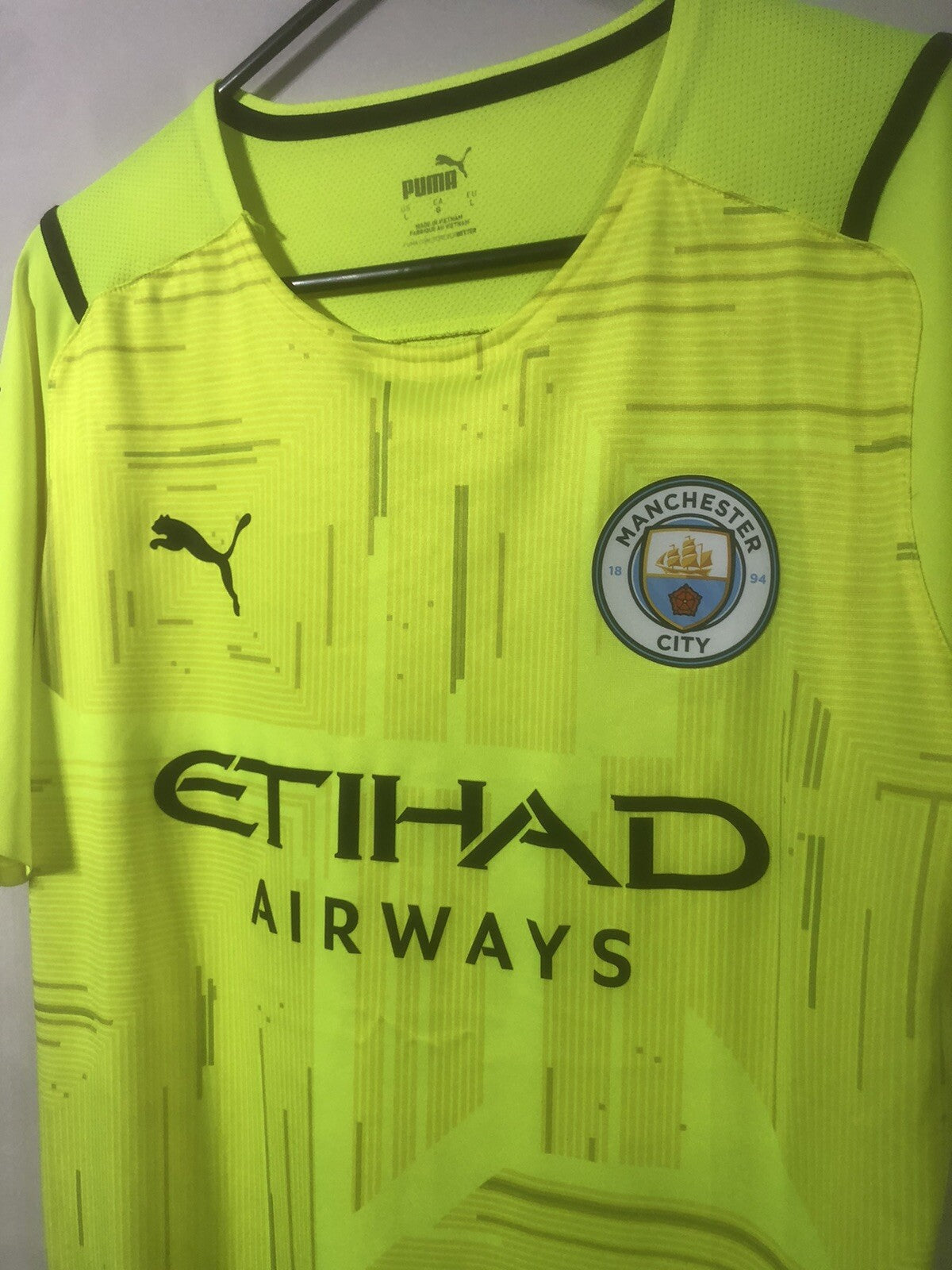 Man City Ederson M. #31 2021/22 Large Auth 3rd GK Excellent Condition 759185-99