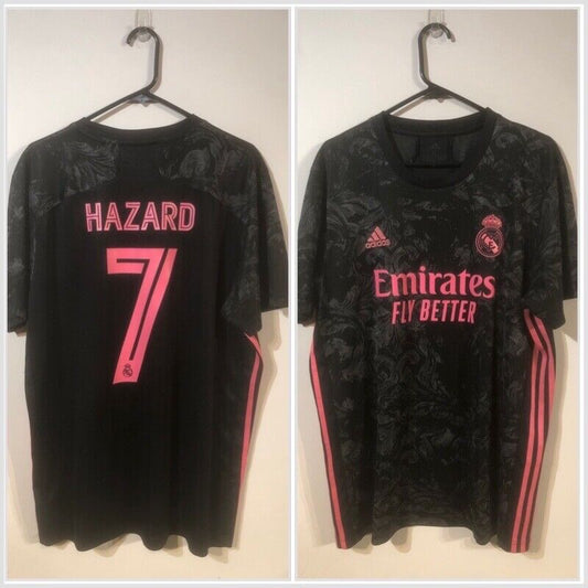 Hazard #7 Real Madrid 2020/21 X-Large 3rd Football Shirt Excellent Condition
