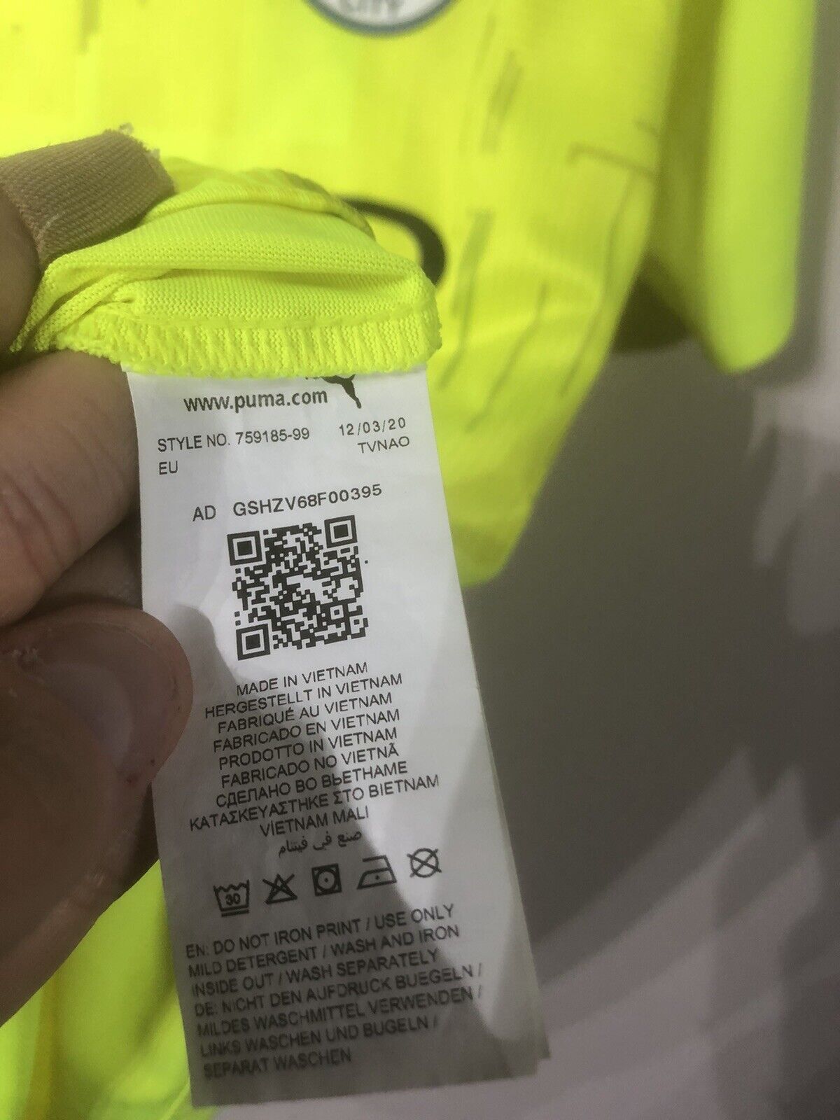 Ederson 31 Man City 2021 22 Large Authentic 3rd Gk Excellent Condition 759185 99