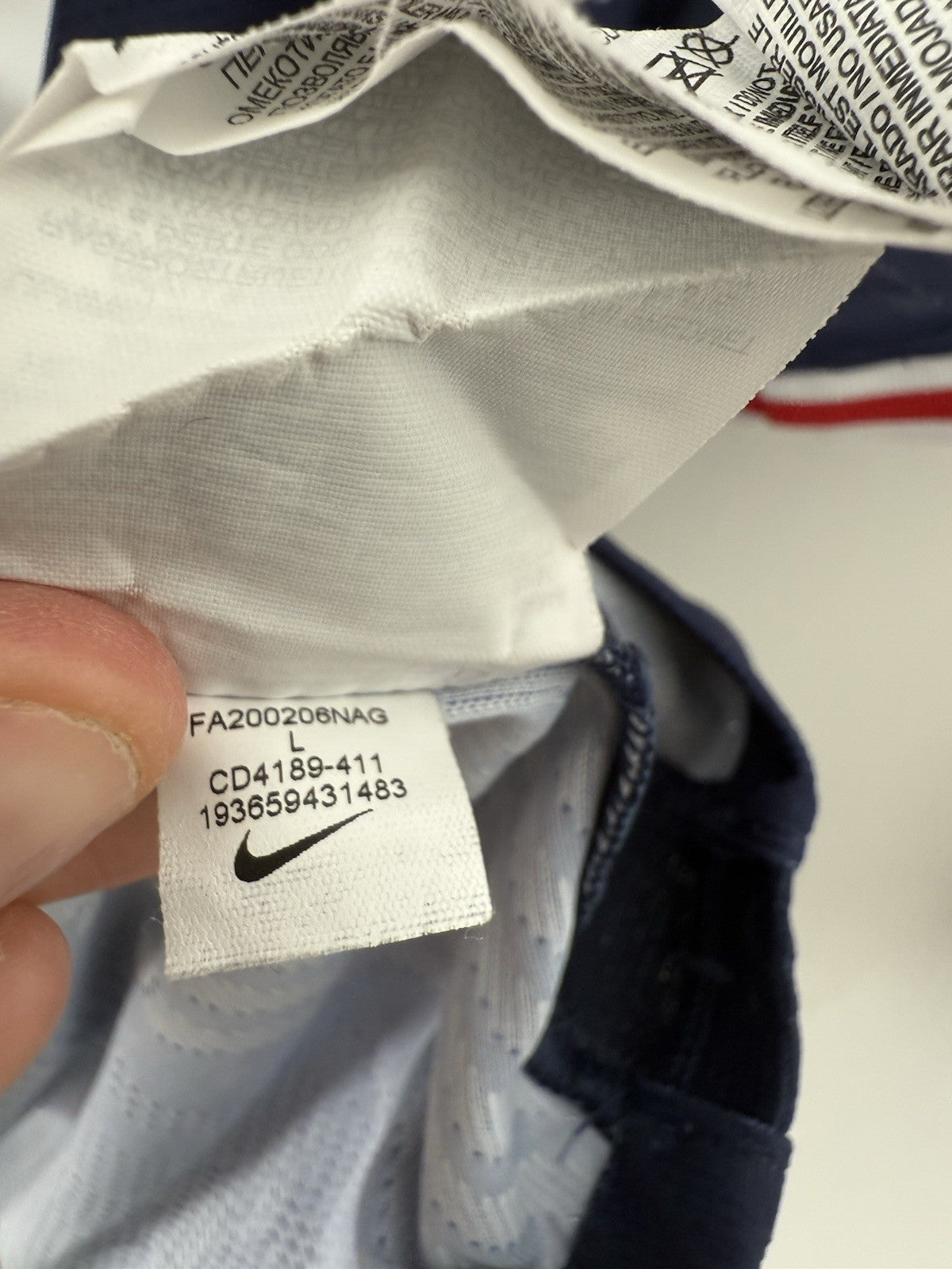 Paris St Germain 2021/22 Large Vaporknit Home Excellent Condition CD4189-411