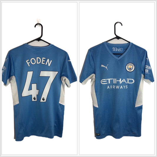 Foden 47 Manchester City 2021 22 Small Home Shirt Excellent Condition 759202 01