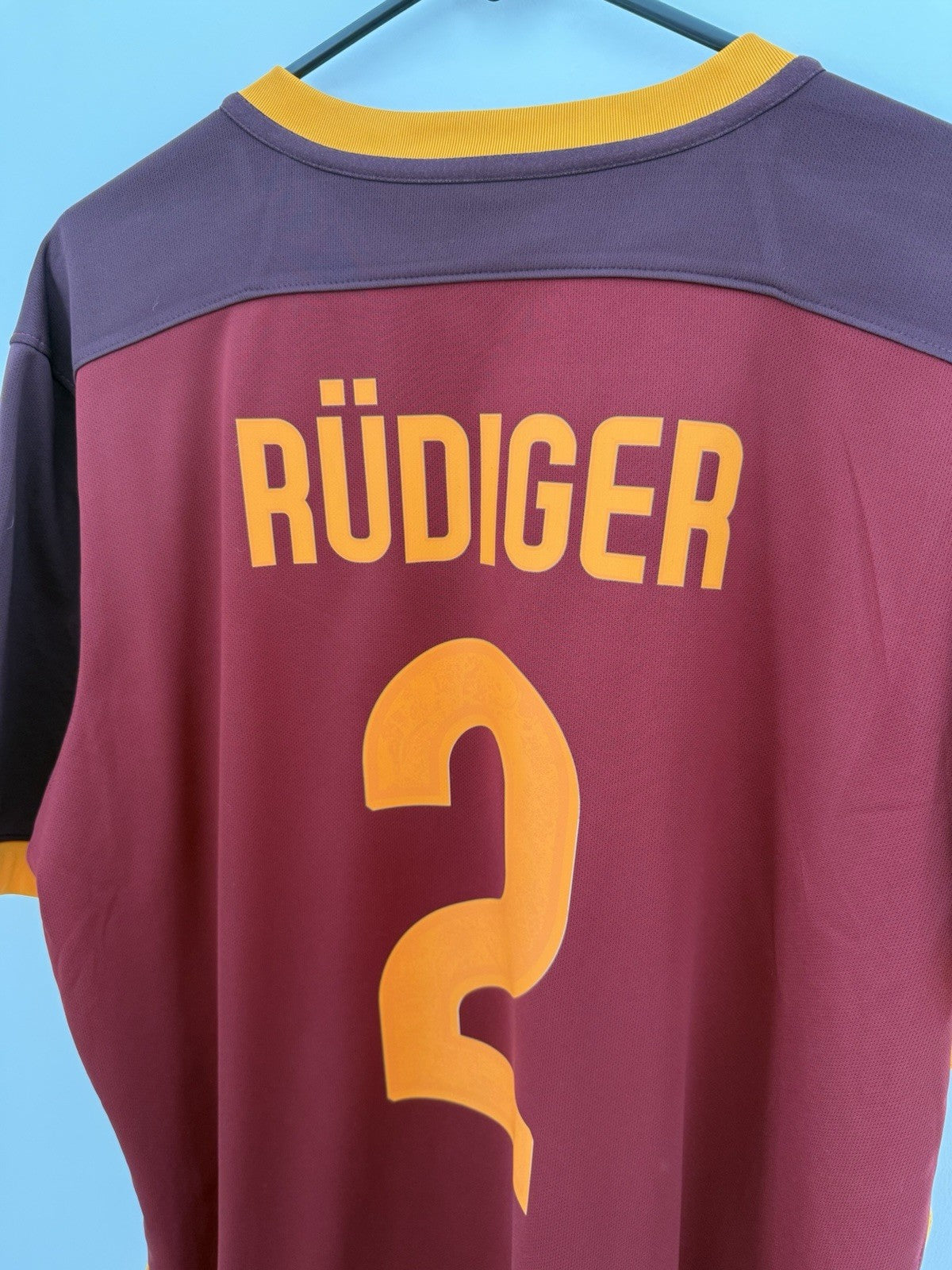 AS Roma Rudiger #2 2015/16 Home XL Shirt Excellent Condition 658924-678