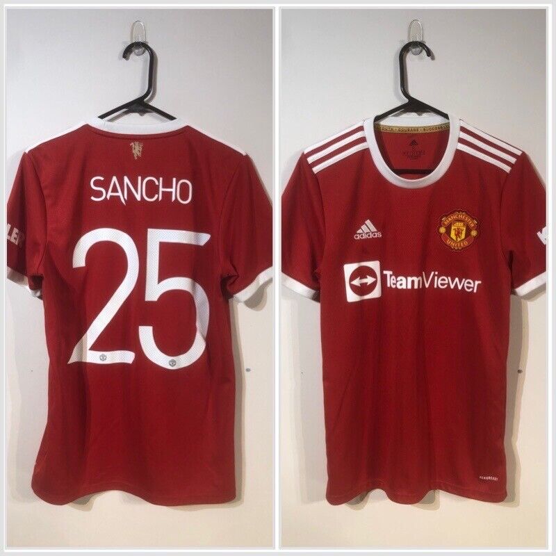 Sancho #25 Manchester United Small 2021/22 Home Shirt Excellent Condition