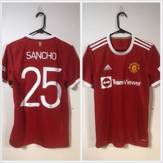 Sancho #25 Manchester United Small 2021/22 Home Shirt Excellent Condition