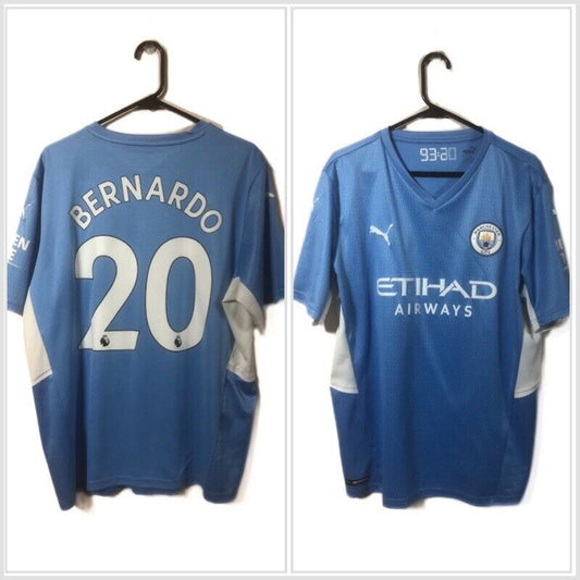 Bernardo 20 Manchester City 2021 22 Xl Home Shirt Excellent Condition 759202 01