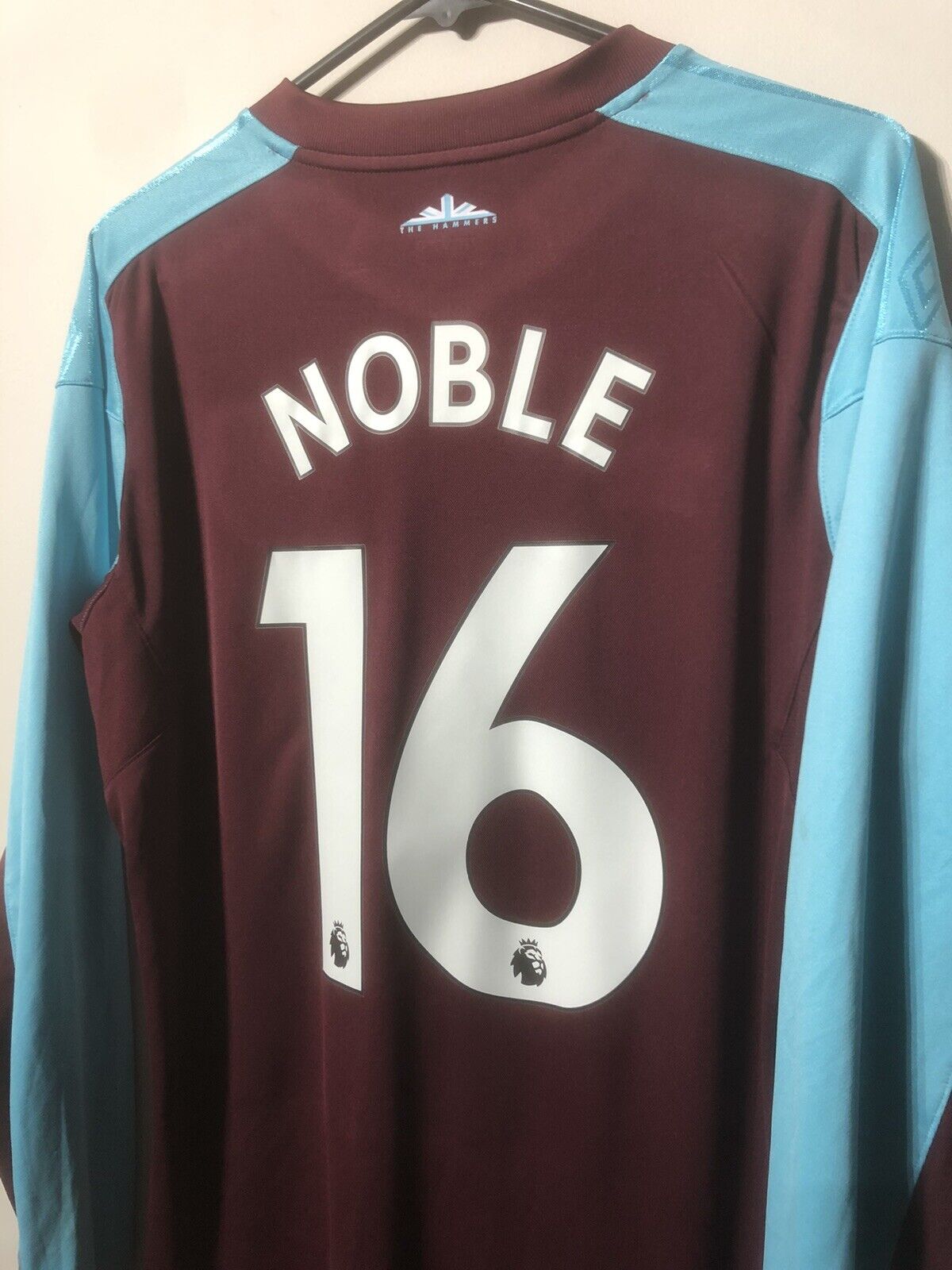 Noble #16 West Ham United 2017/18 Medium Home Shirt Excellent Condition