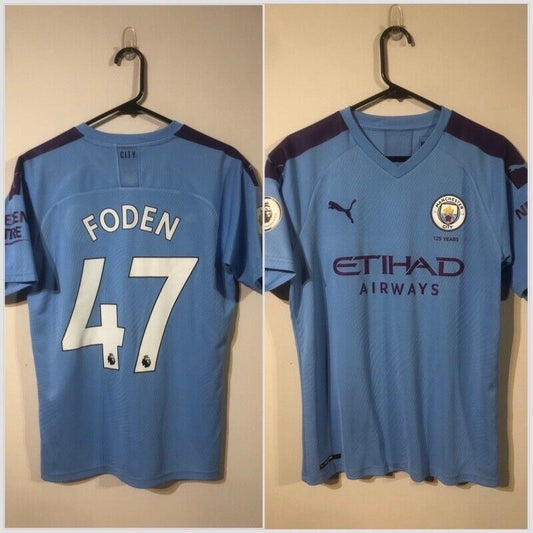 Foden #47 Manchester City 2019/20 Medium Home Shirt Puma Excellent Condition