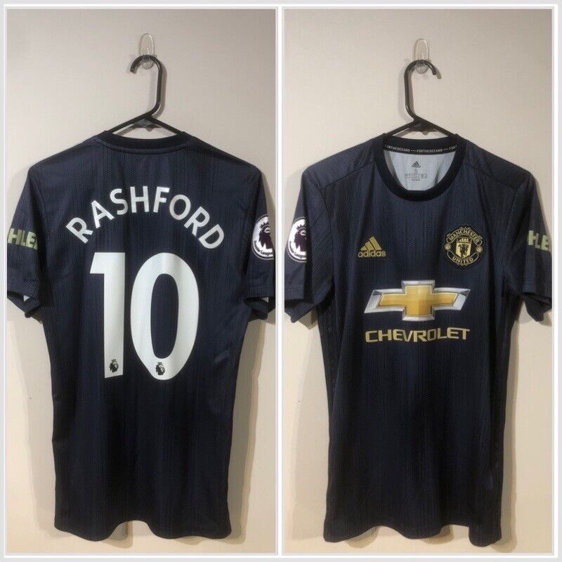 Rashford #10 Manchester United 2018/19 3rd Small Shirt Adidas Excellent Condit