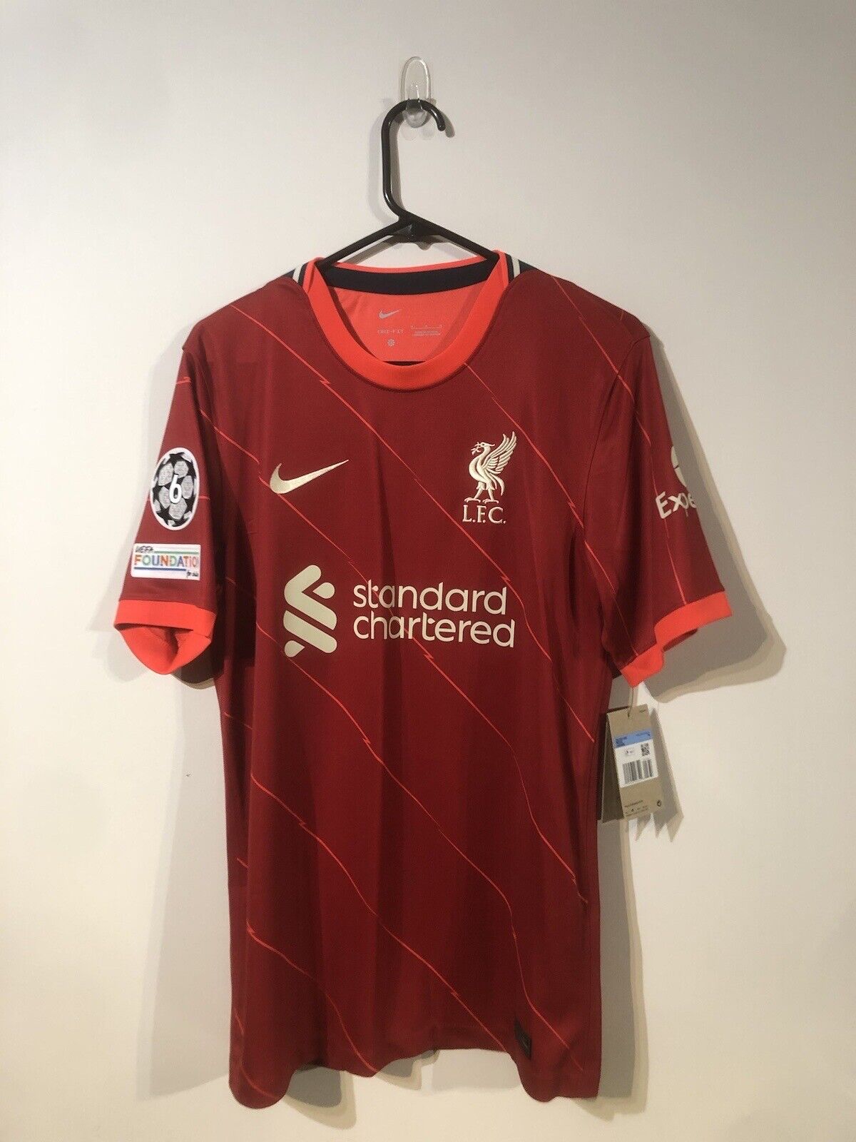 Henderson #14 Liverpool Medium BNWT 2021/22 Champions League Home Shirt Nike