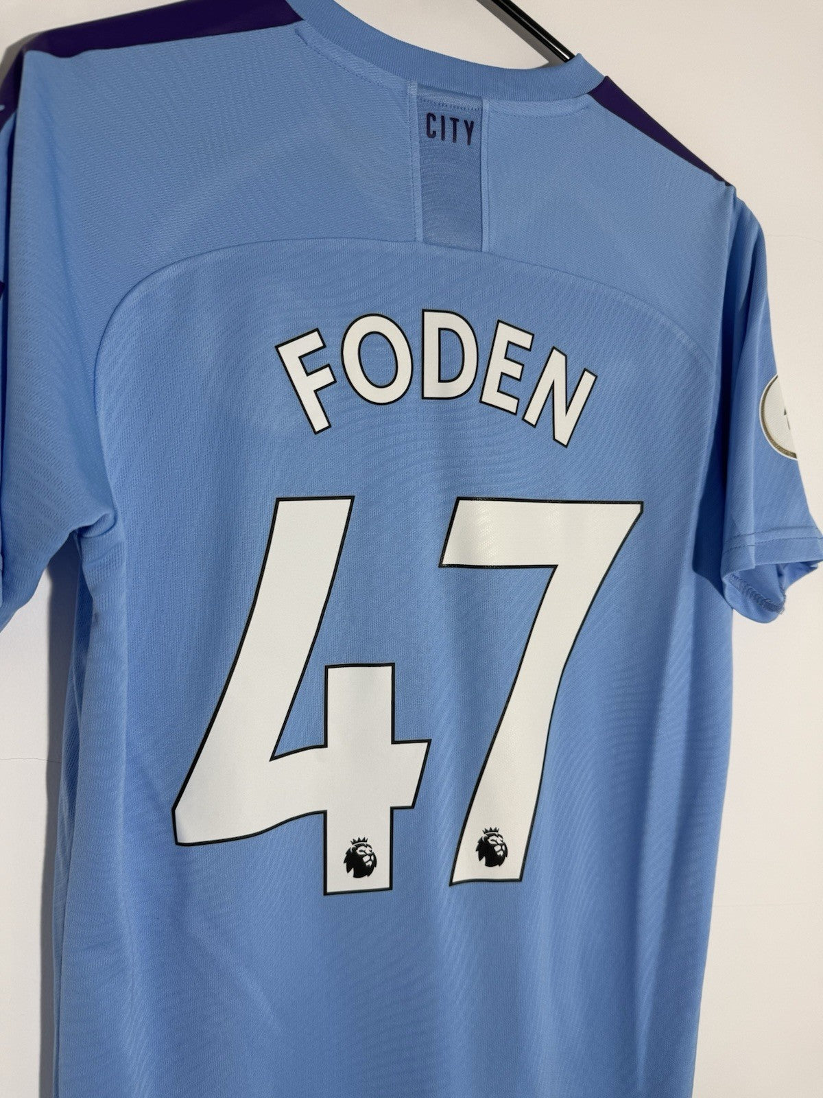 Manchester City Foden #47 2019/20 Medium (S) Home Excellent Condition 755586-01