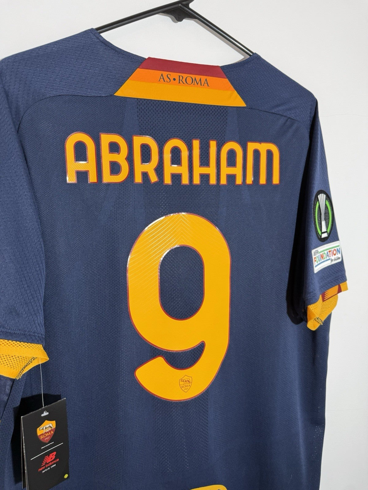 AS Roma Abraham #9 2021/22 XL 4th Shirt New Balance BNWT MT130253