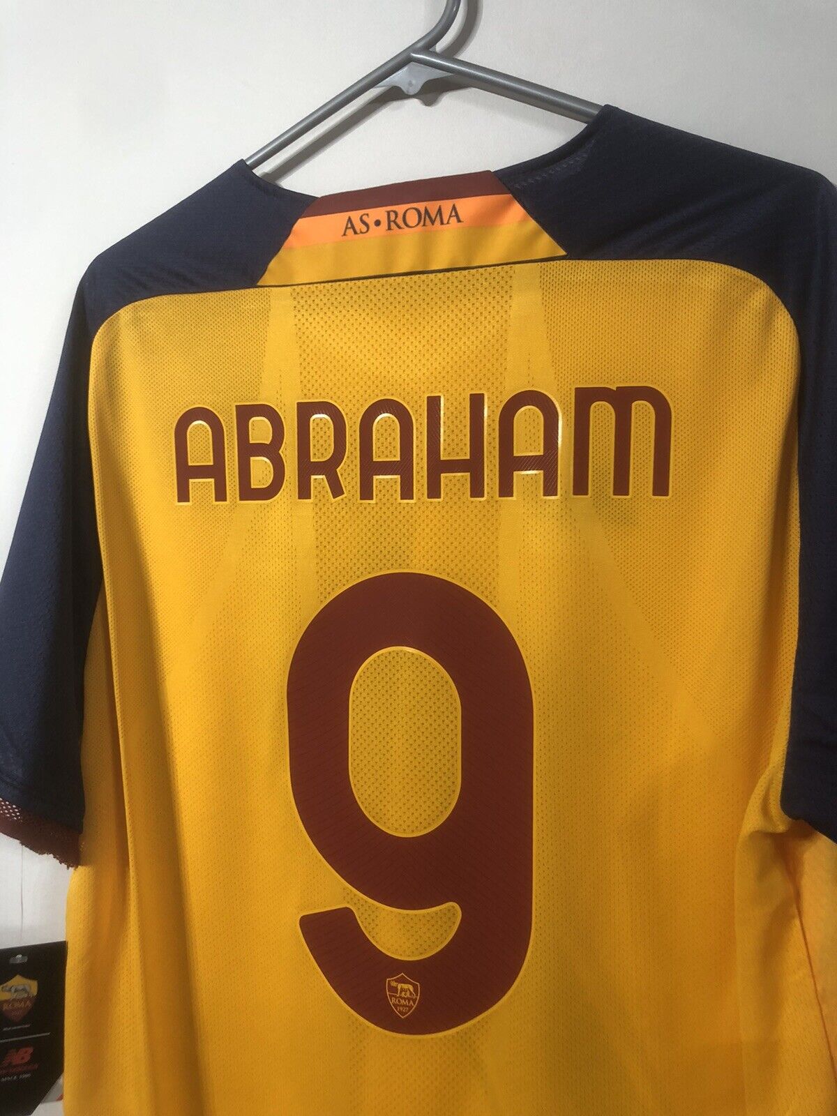 Abraham #9 AS Roma 3rd 2021/22 X-Large Football Shirt New Balance BNWT