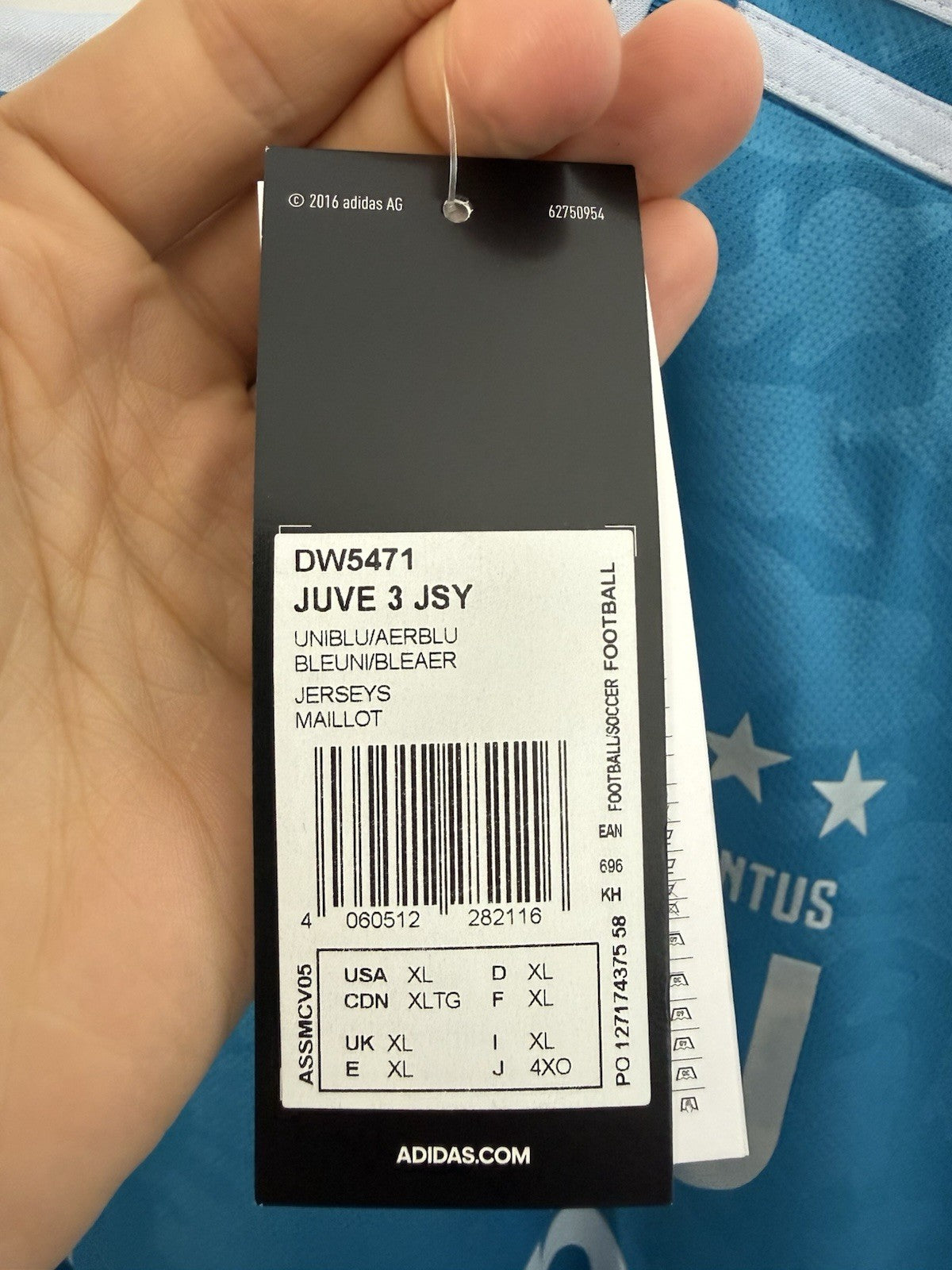 Juventus Chiellini #3 2019/20 XL 3rd Football Shirt Jersey Adidas BNWT DW5471