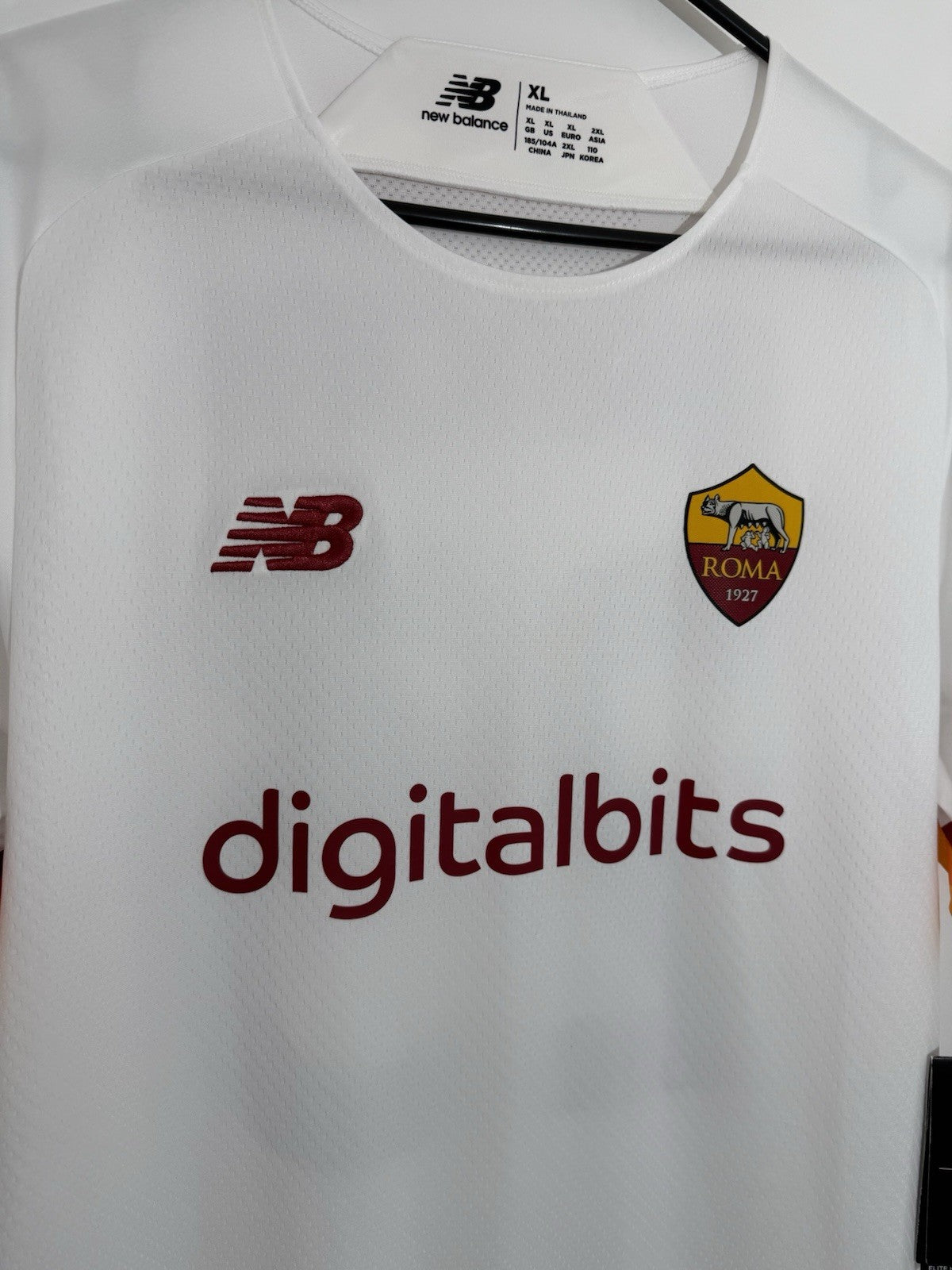 AS Roma Mancini #23 2021/22 XL Away Authentic Shirt New Balance BNWT MT130235