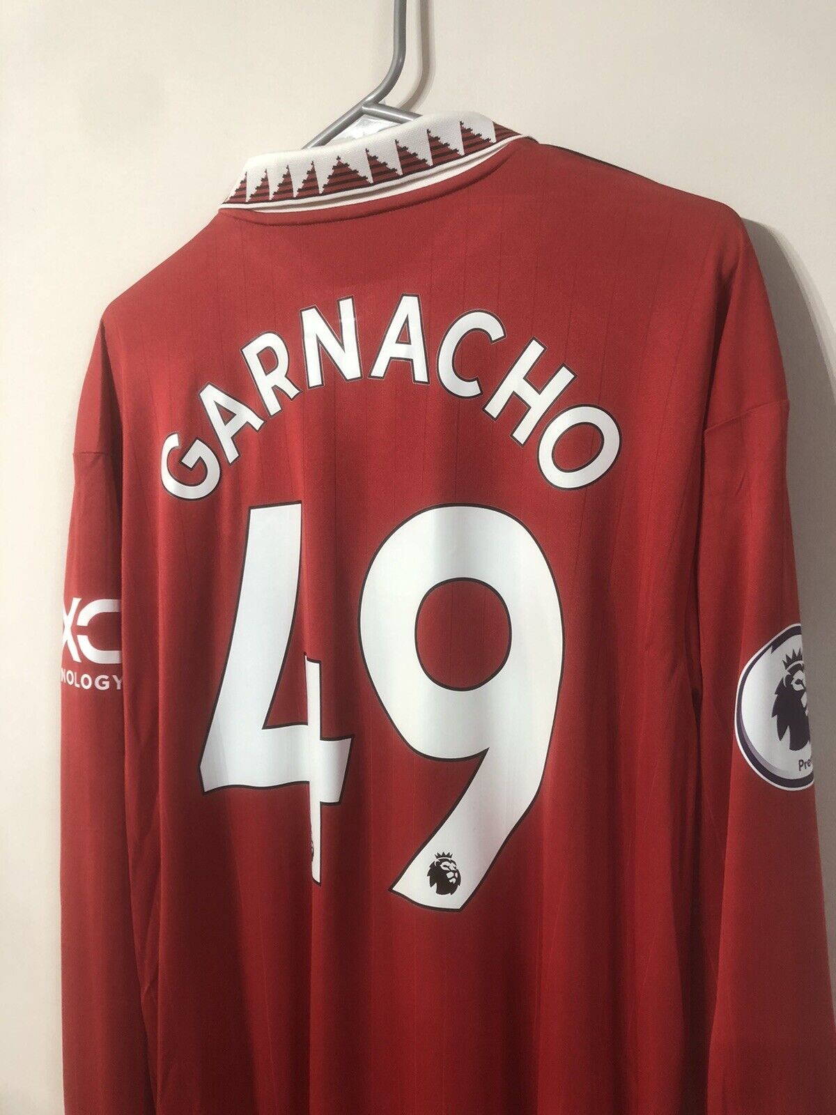 Garnacho #49 Manchester United Large L/S BNWT 2022/23 Home Shirt