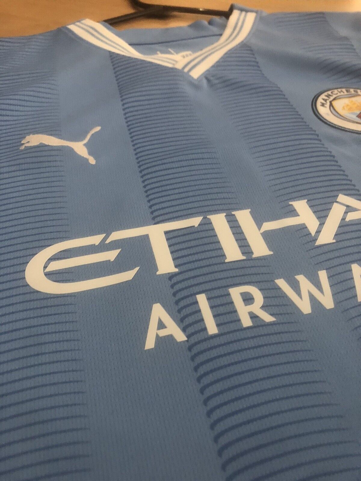 Haaland 9 Manchester City 2023 24 Large Home Shirt Excellent Condition 770438 01