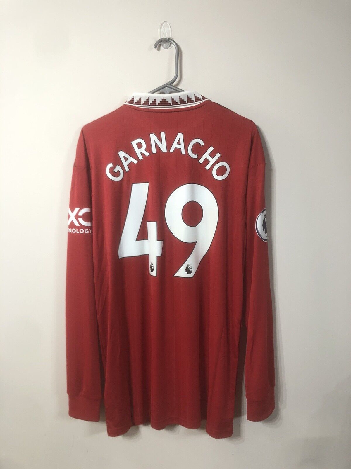 Garnacho #49 Manchester United Large L/S BNWT 2022/23 Home Shirt