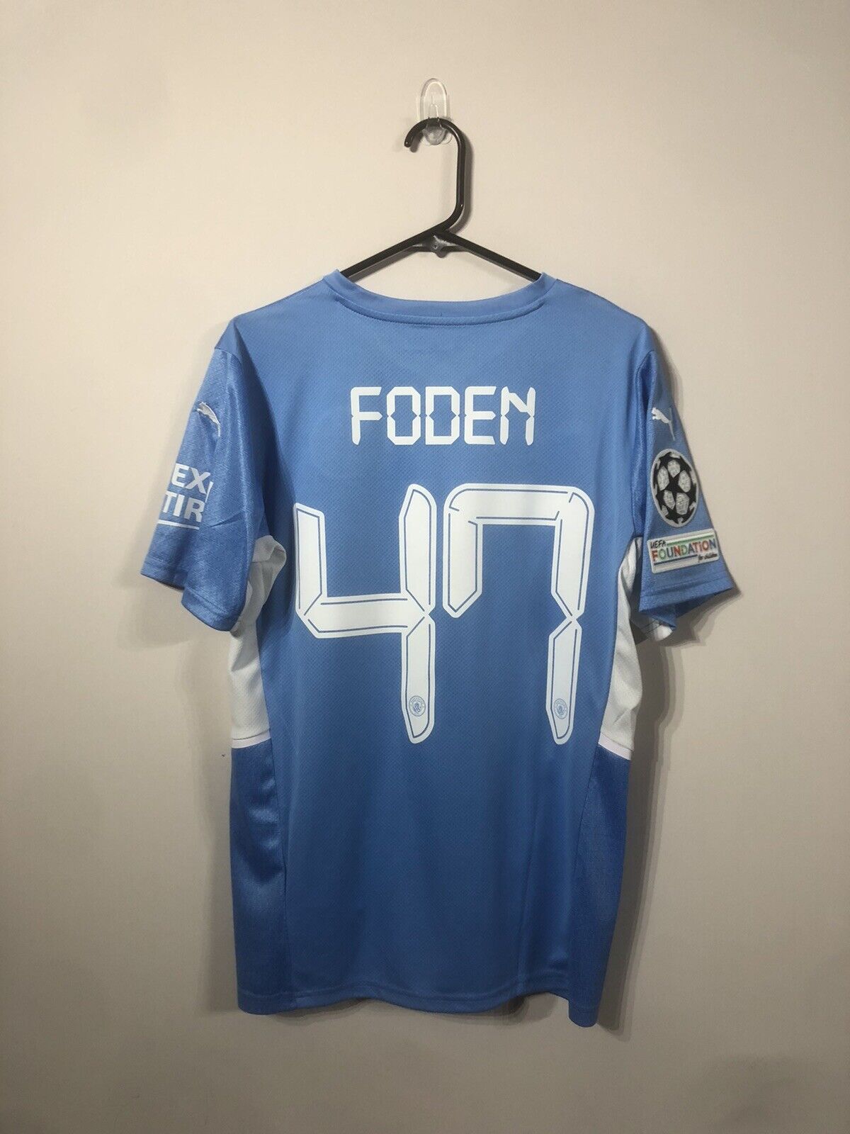 Foden #47 Manchester City 2021/22 Medium Home Champions League Shirt Puma BNWT