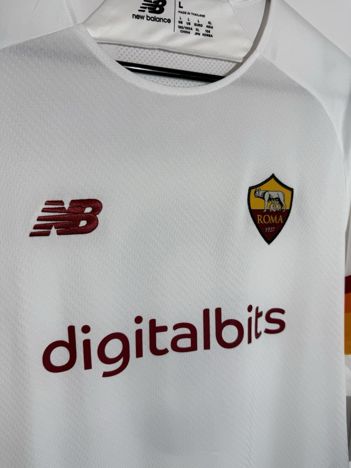 AS Roma Abraham #9 2021/22 Large Away Shirt New Balance BNWT MT130216