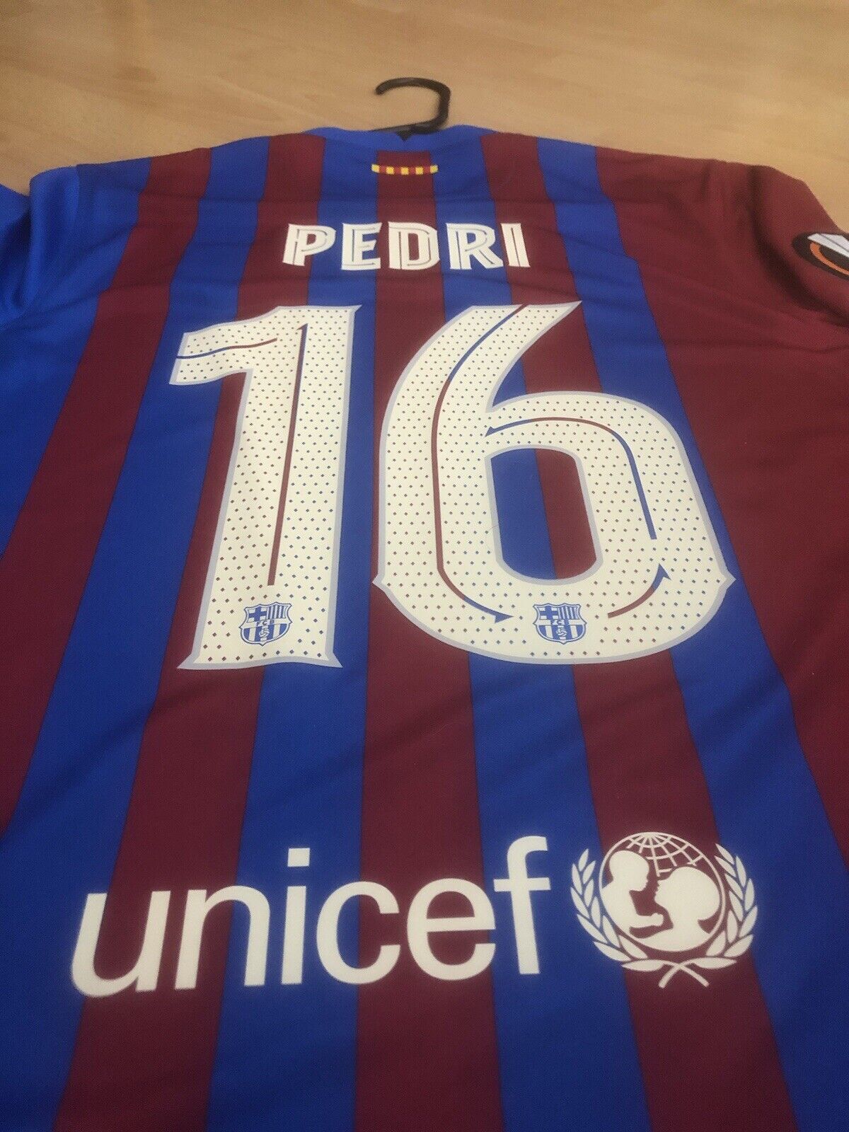 Pedri #16 Barcelona Medium 2021/22 Euro Home BNWT CV7891-428