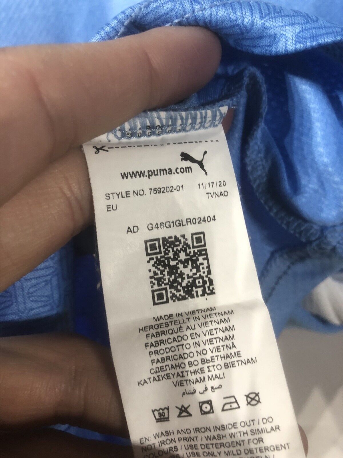 Foden #47 Manchester City 2021/22 2XL Home PUMA Shirt Very Good Condition