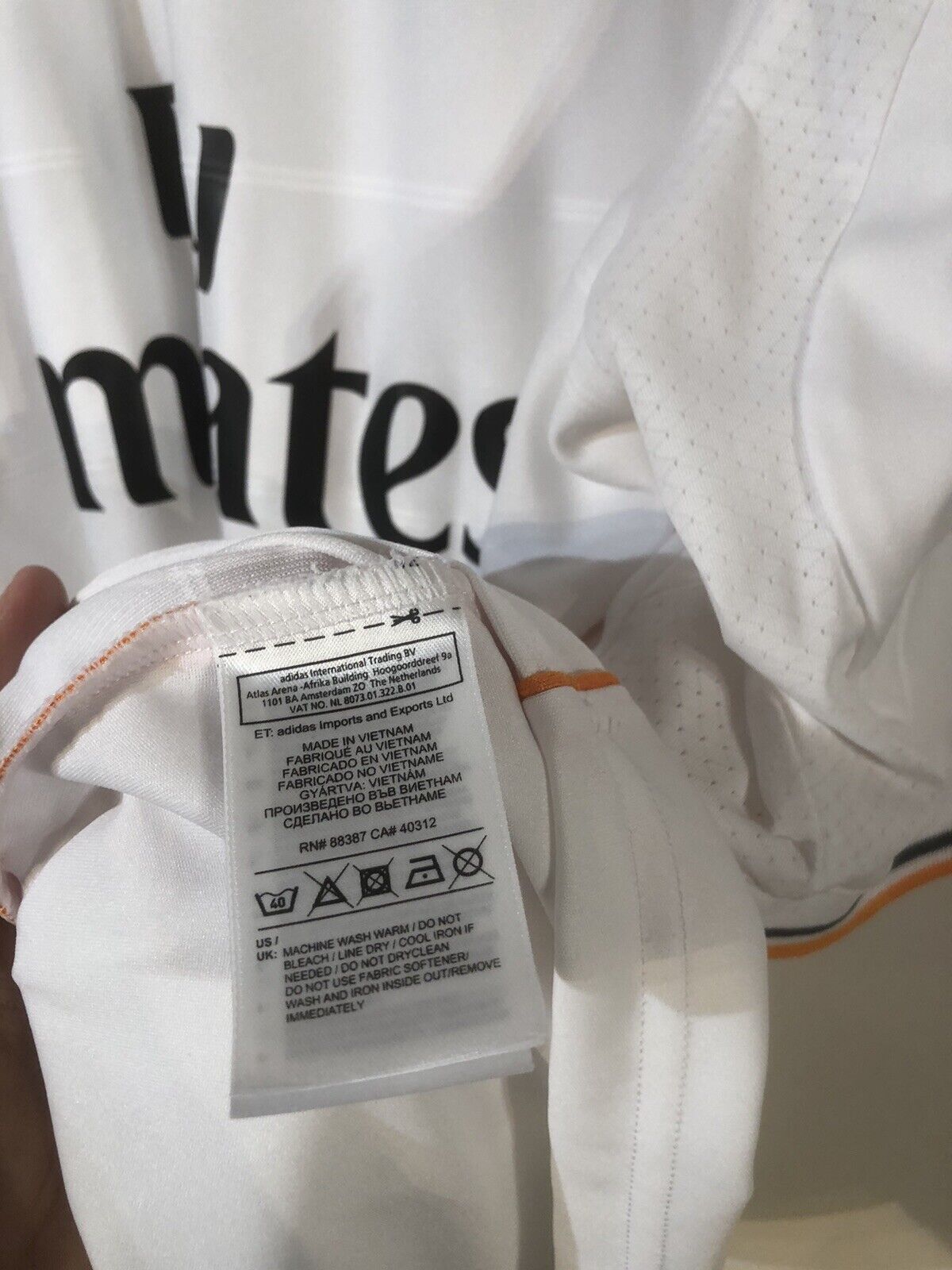 Pepe #3 Real Madrid 2013/14 XX-Large Home L Shirt Adidas Excellent Condition