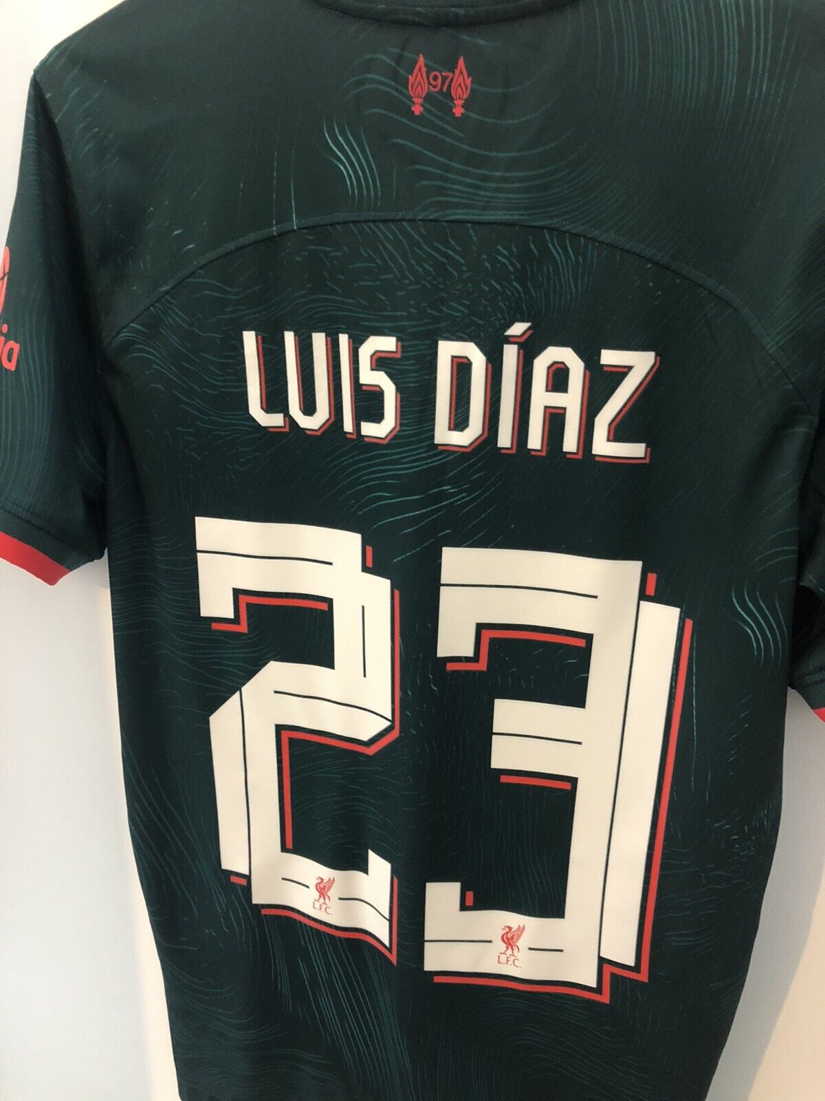 Luis Diaz 23 Liverpool Small 2022 23 3rd Shirt Excellent Condition Dm1835 377