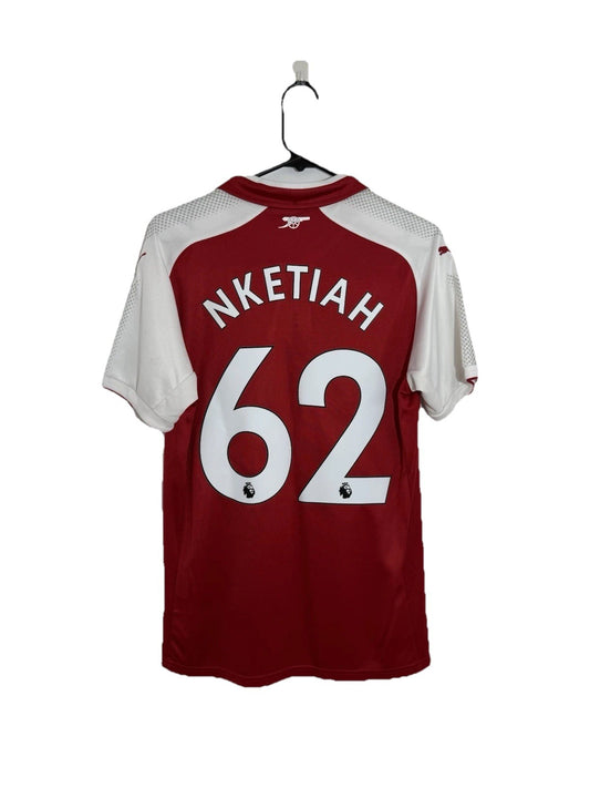 Arsenal Nketiah #62 2017/18 Small Home Shirt Puma Excellent Condition 751509