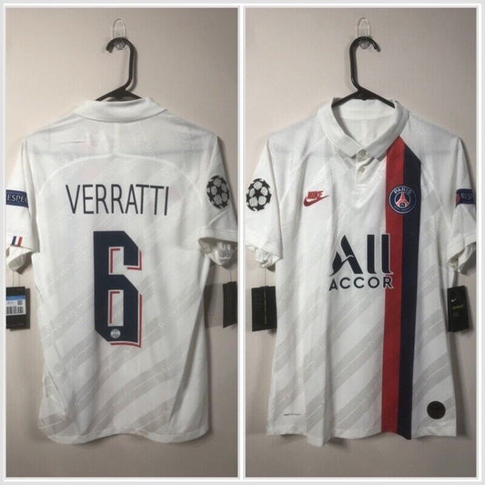 Veratti #6 Paris St Germain BNWT 2019/20 CL Medium 3rd Vaporknit Shirt Nike