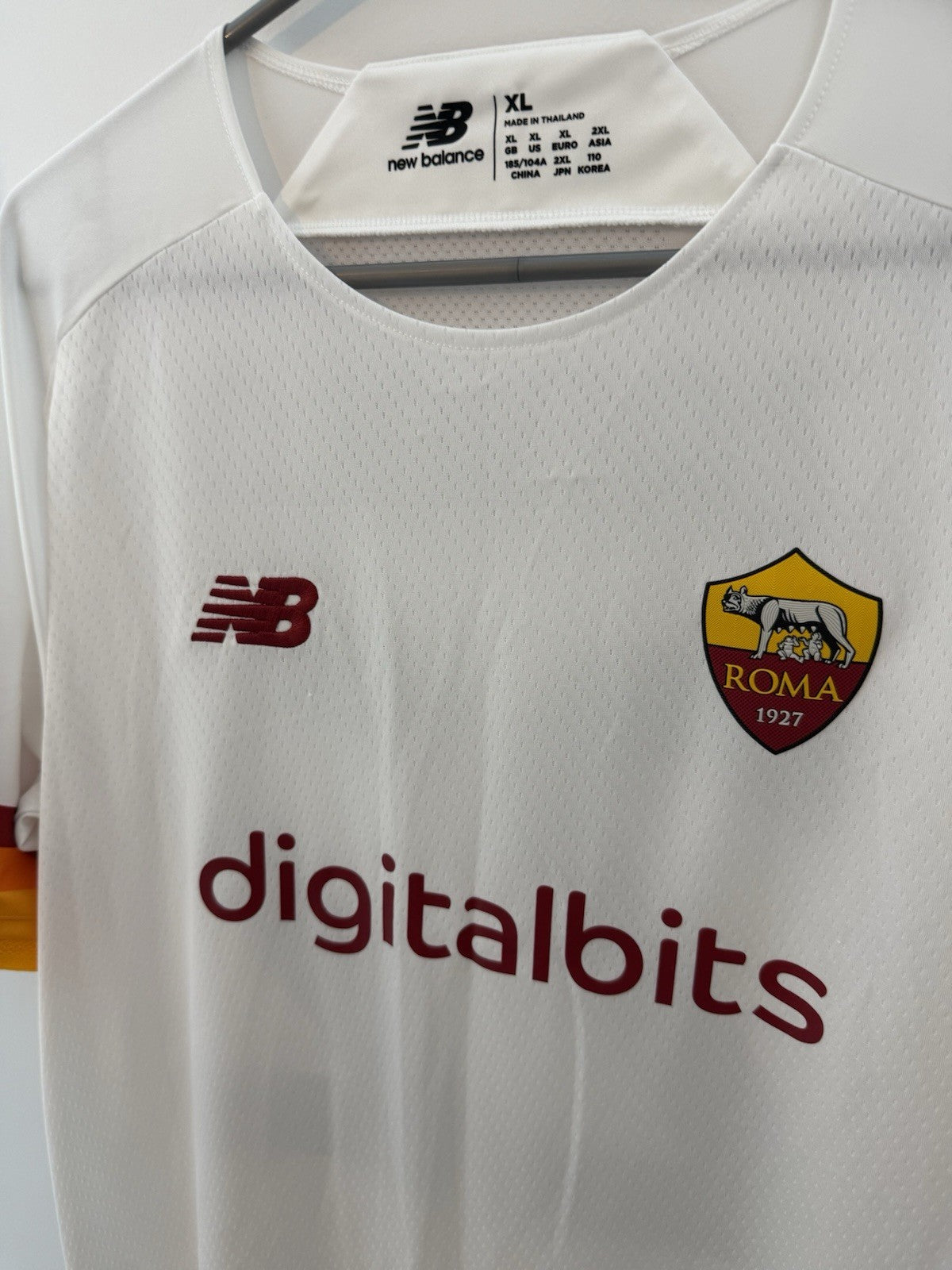 AS Roma Zaniolo #22 2021/22 XL Away Authentic  Shirt New Balance BNWT MT130235