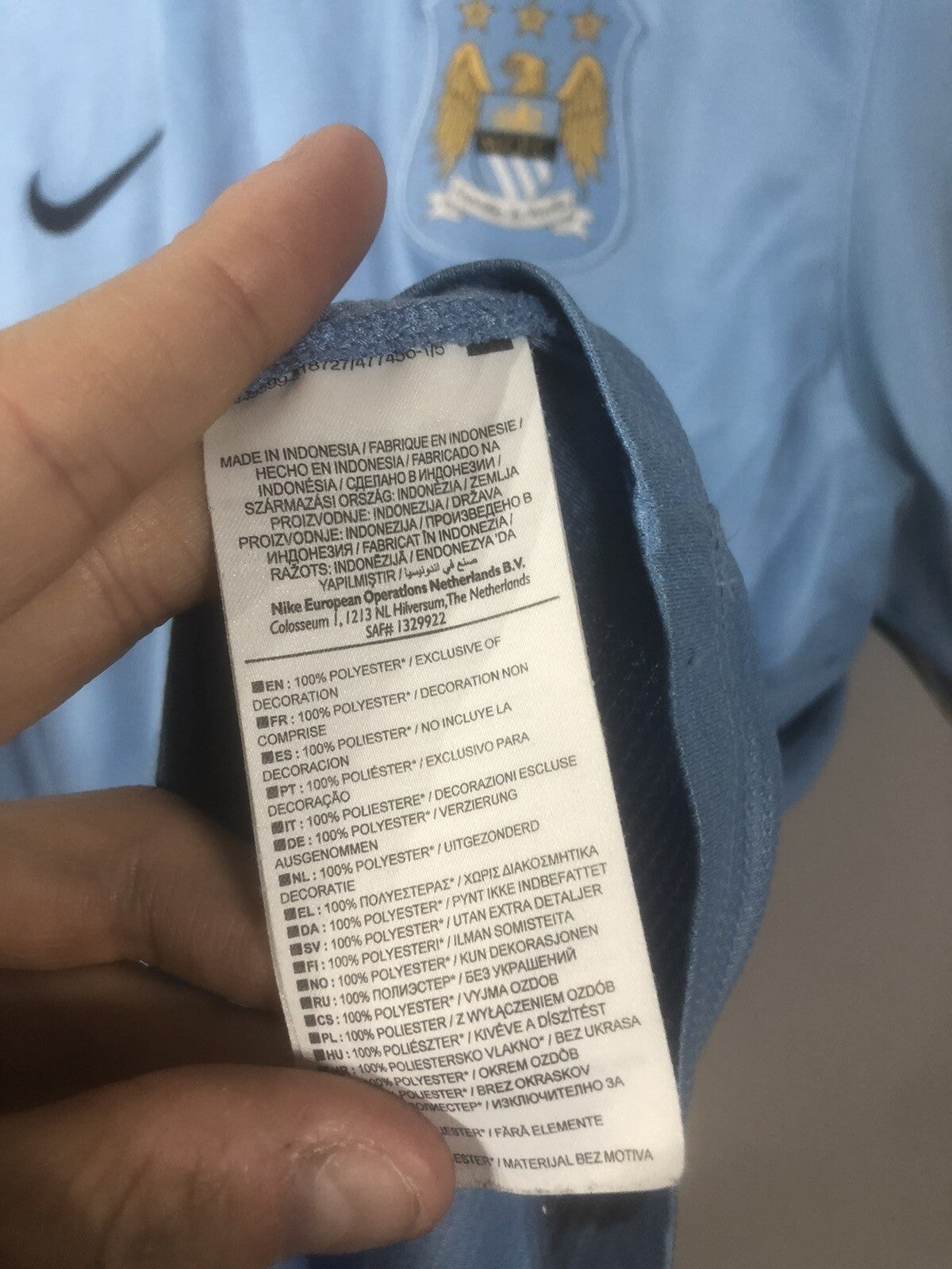 Manchester City Zabaleta #5 2013/14 Large Home Very Good Condition 574863-489