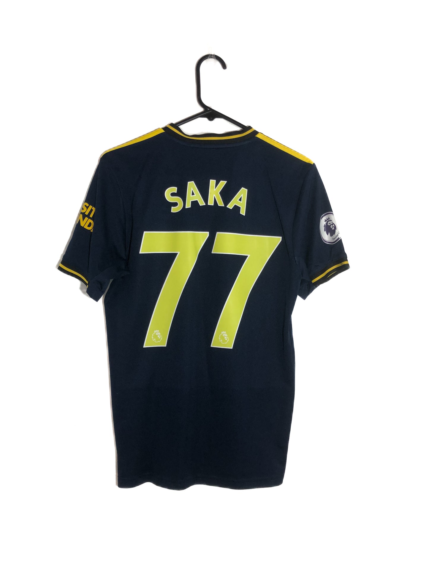 Saka #77 Arsenal 2019/20 Small 3rd Football Shirt Excellent Condition FJ9322