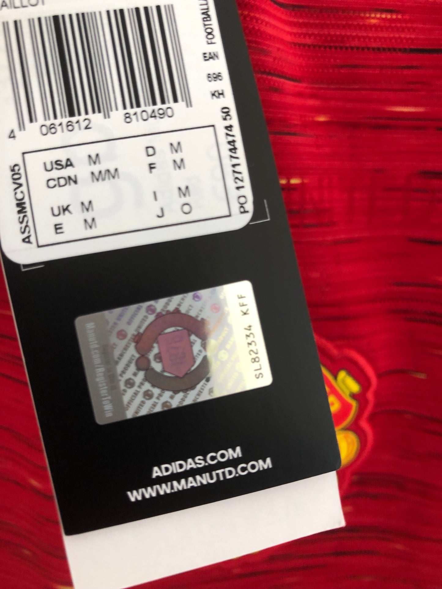 Pogba #6 Manchester United Home Medium 2020/21 Home BNWT Gc7958