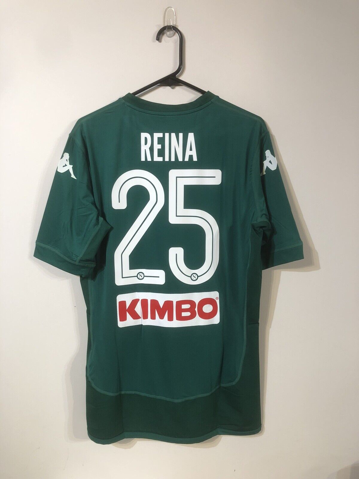 Reina #25 SSC Napoli 2017/18 XXL Goalkeeper Kappa Kombat Slim Home Shirt BNWT
