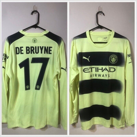 De Bruyne #17 Manchester City Treble 2022/23 Large 3rd Shirt Excellent Condition
