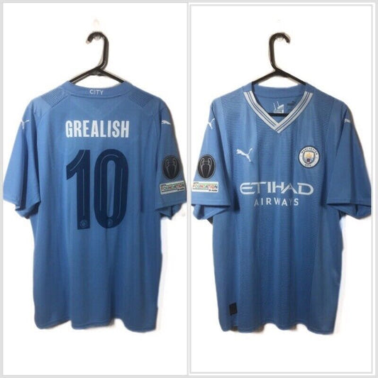 Grealish 10 Manchester City 2023 24 Xl Home Shirt Excellent Condition 770438 01