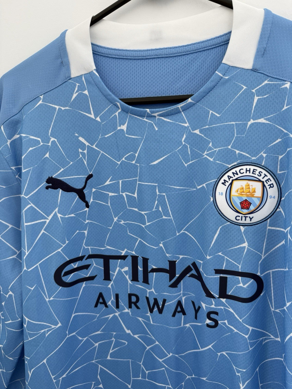Manchester City Kun Aguero #10 2020/21 Large L/S Home Shirt BNWT 757059-01