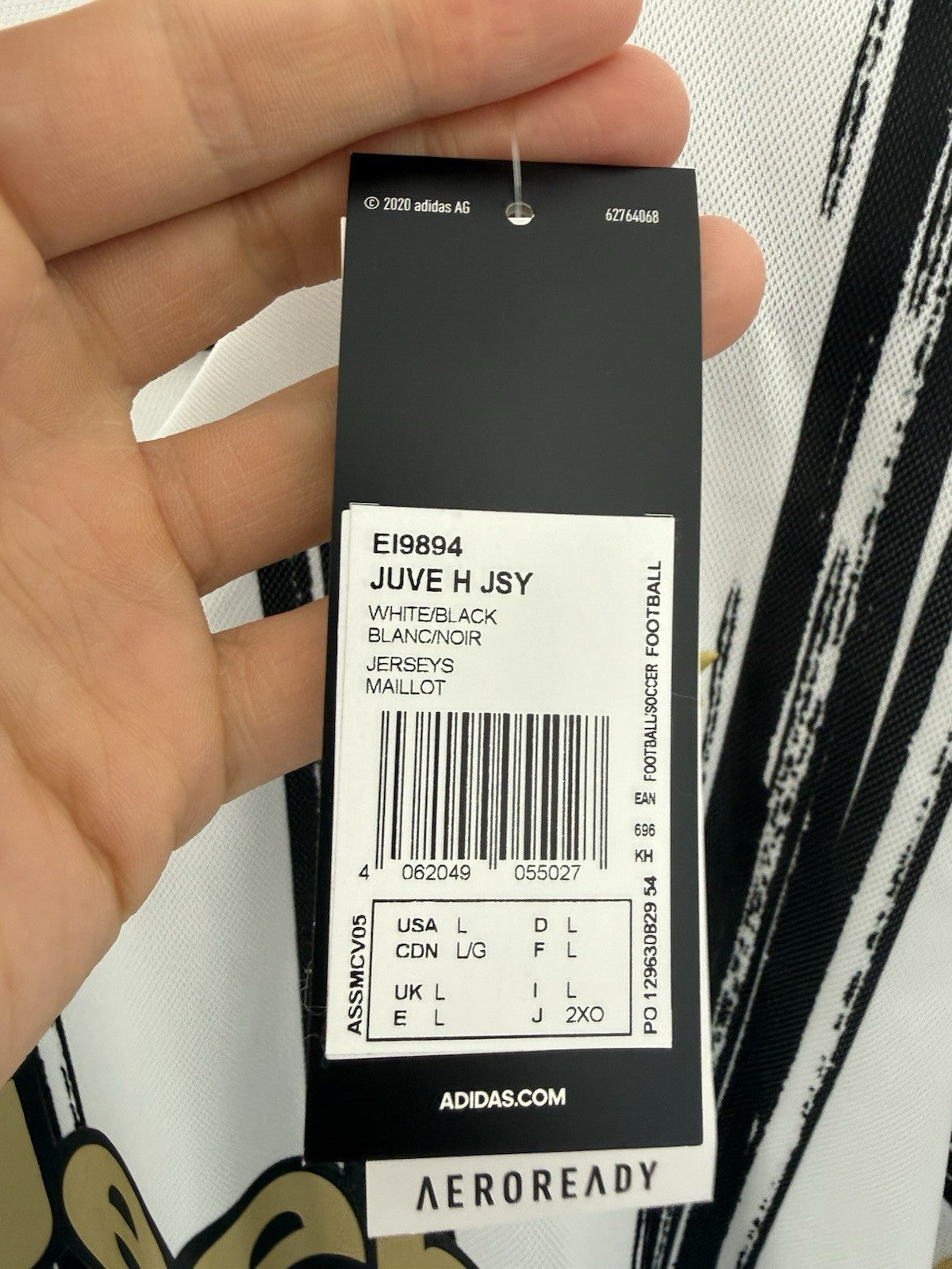 Juventus Kulusevski #44 2020/21 Large Home Shirt Adidas BNWT EI9894