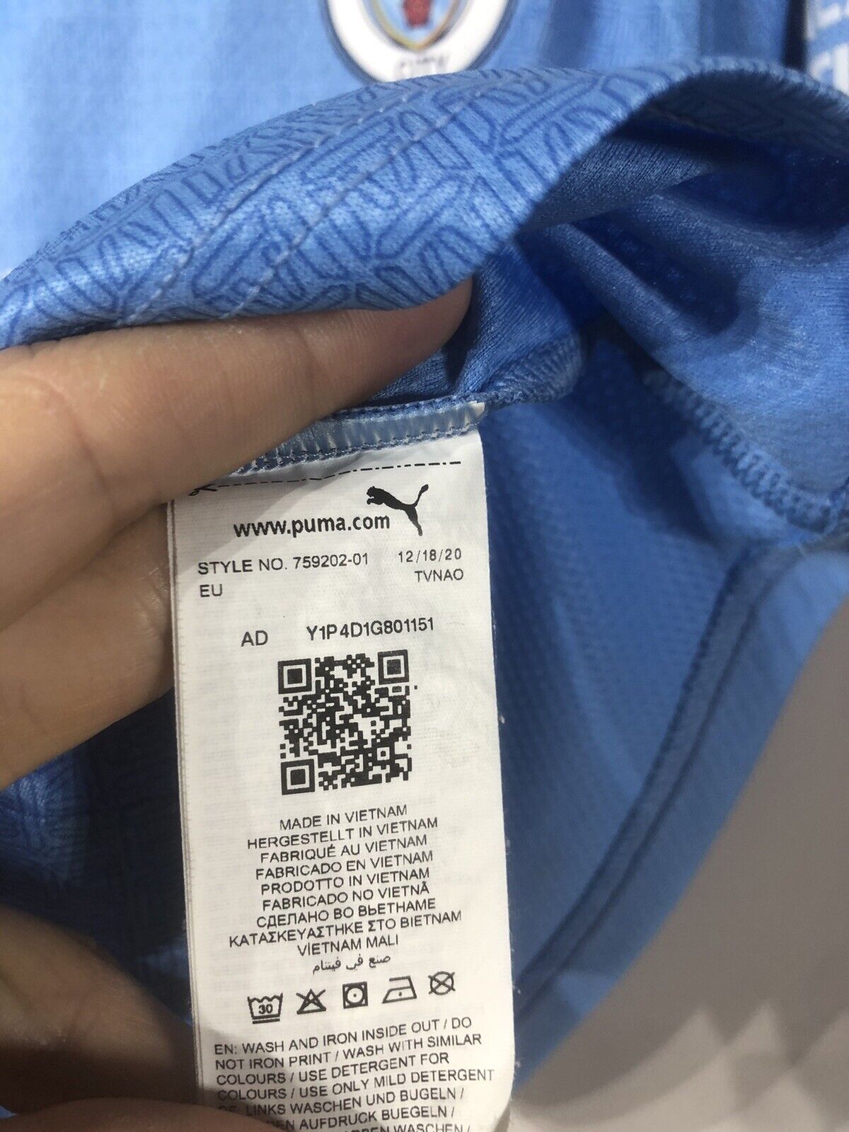 Foden #47 Manchester City 2021/22 Large Home Shirt Excellent Condition