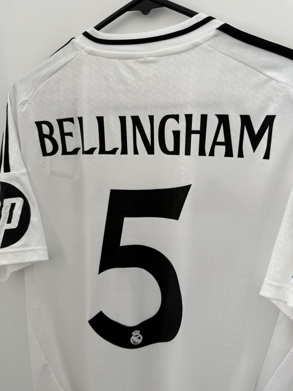 Real Madrid Bellingham #5 2024/25 Medium CL Home Shirt BNWT IU5011
