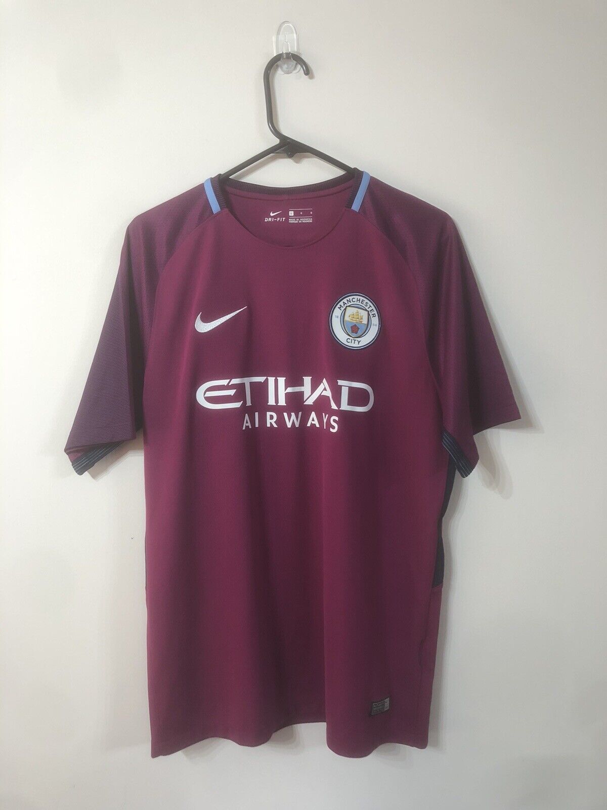 Silva #21 Manchester City 2017/18 Large Away Shirt Exc Condition 847260-667