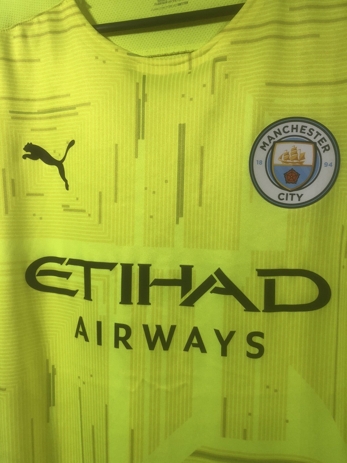 Man City Ederson M. #31 2021/22 Large Auth 3rd GK Excellent Condition 759185-99