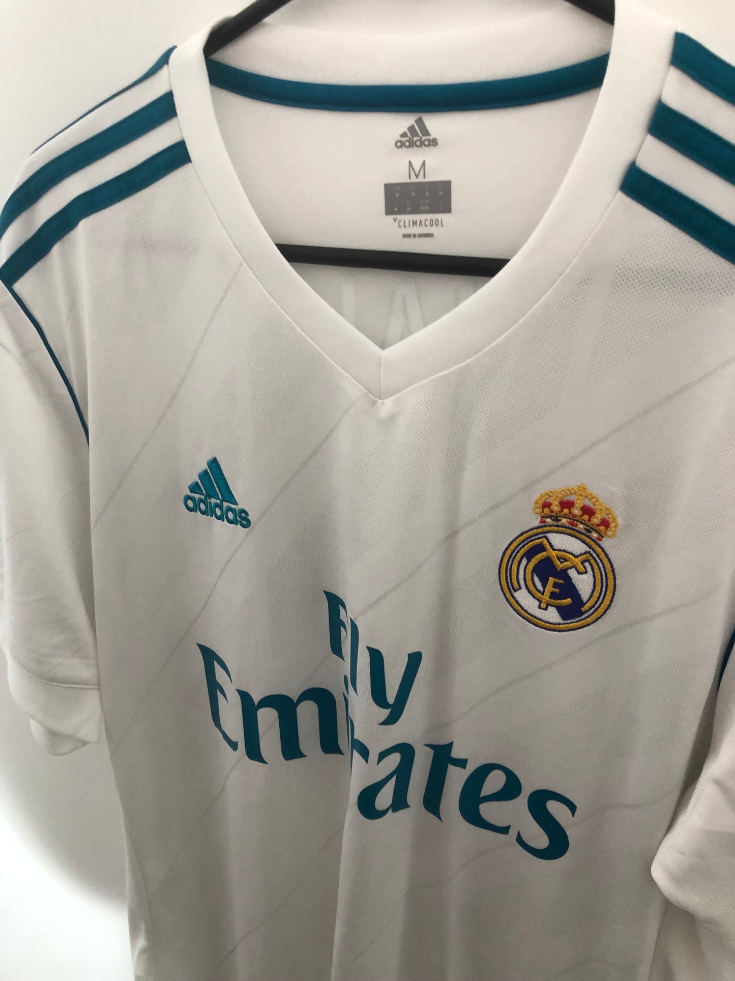 Ronaldo #7 Real Madrid 2017/18 Medium Home Shirt Excellent Condition AZ8059