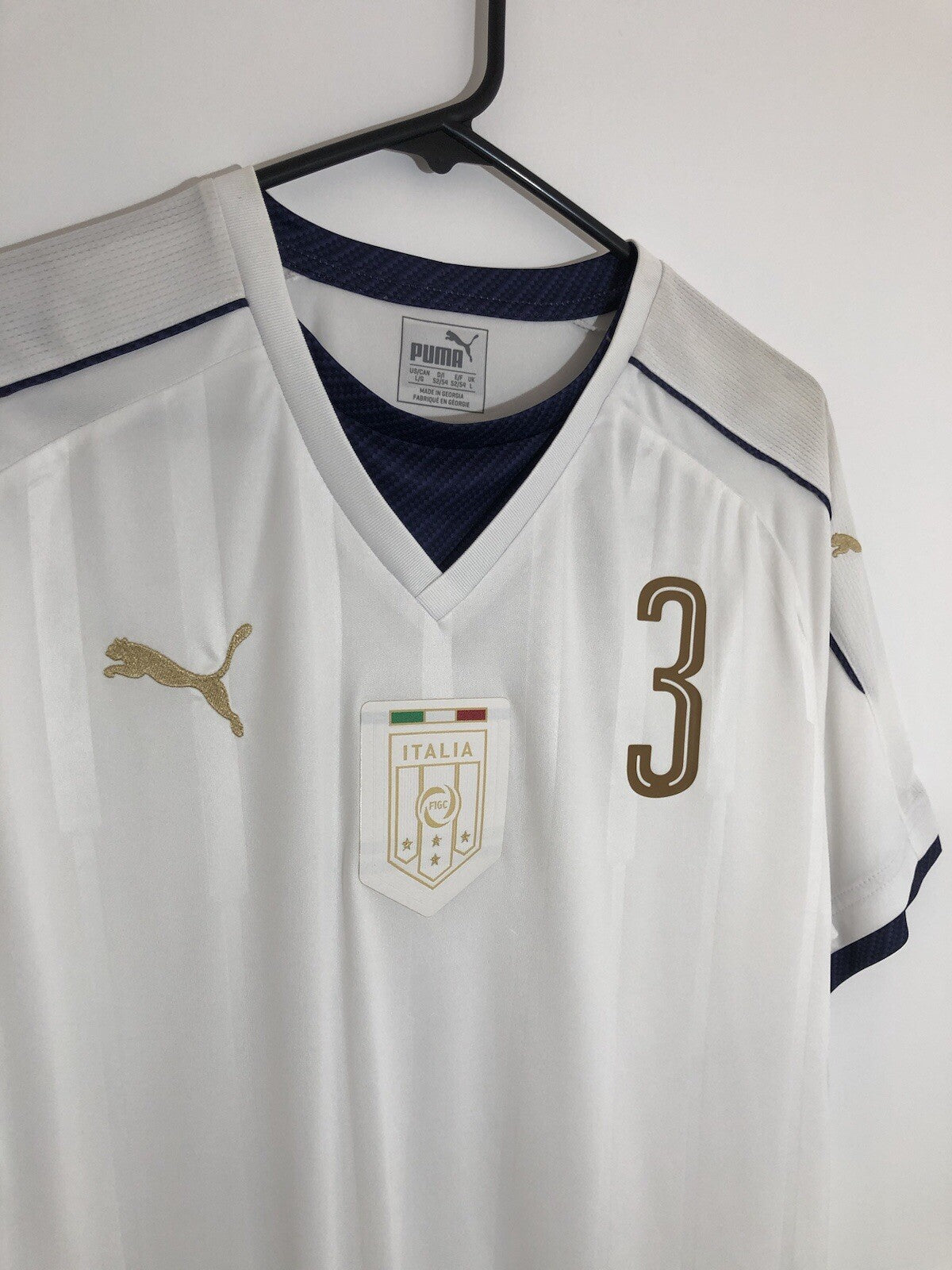 Italy Chiellini #3 2018 Large Away Tribune Shirt BNWT 749574-04