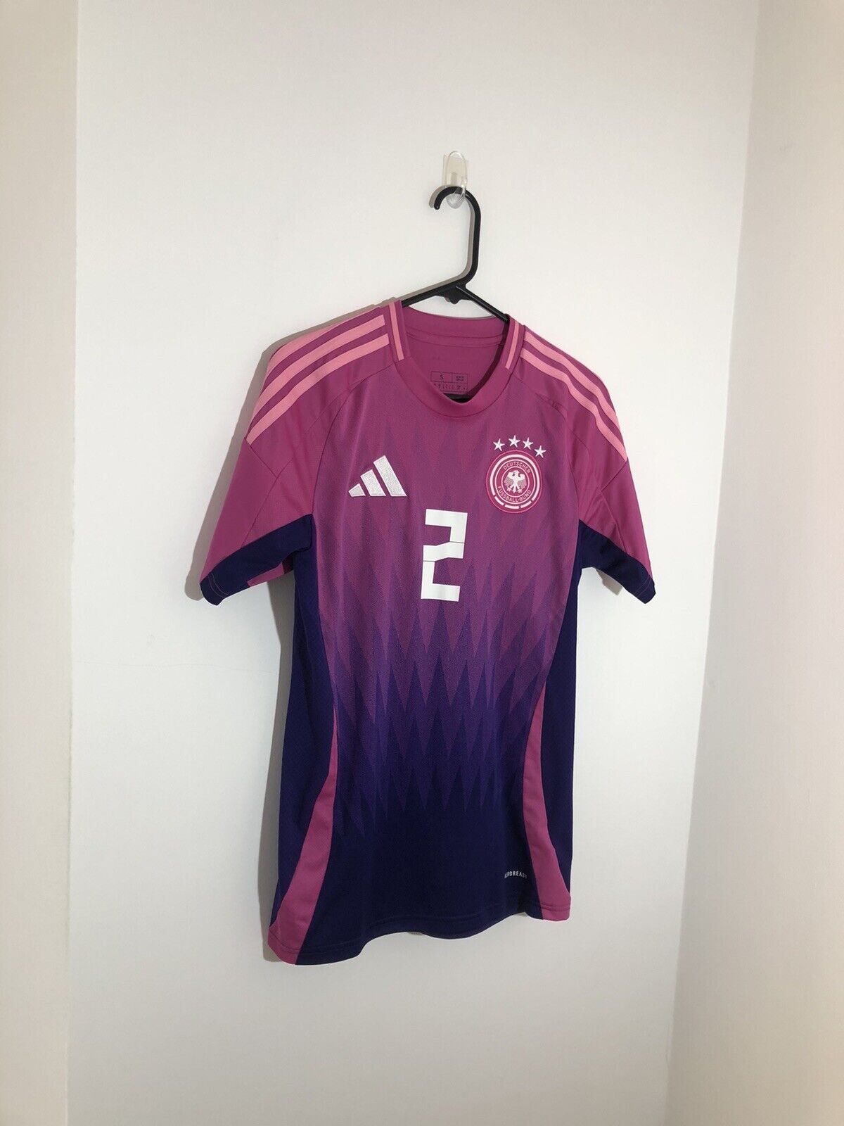 Rudiger 2 Germany Euro 2024 Small Away Shirt Adidias Ip8158