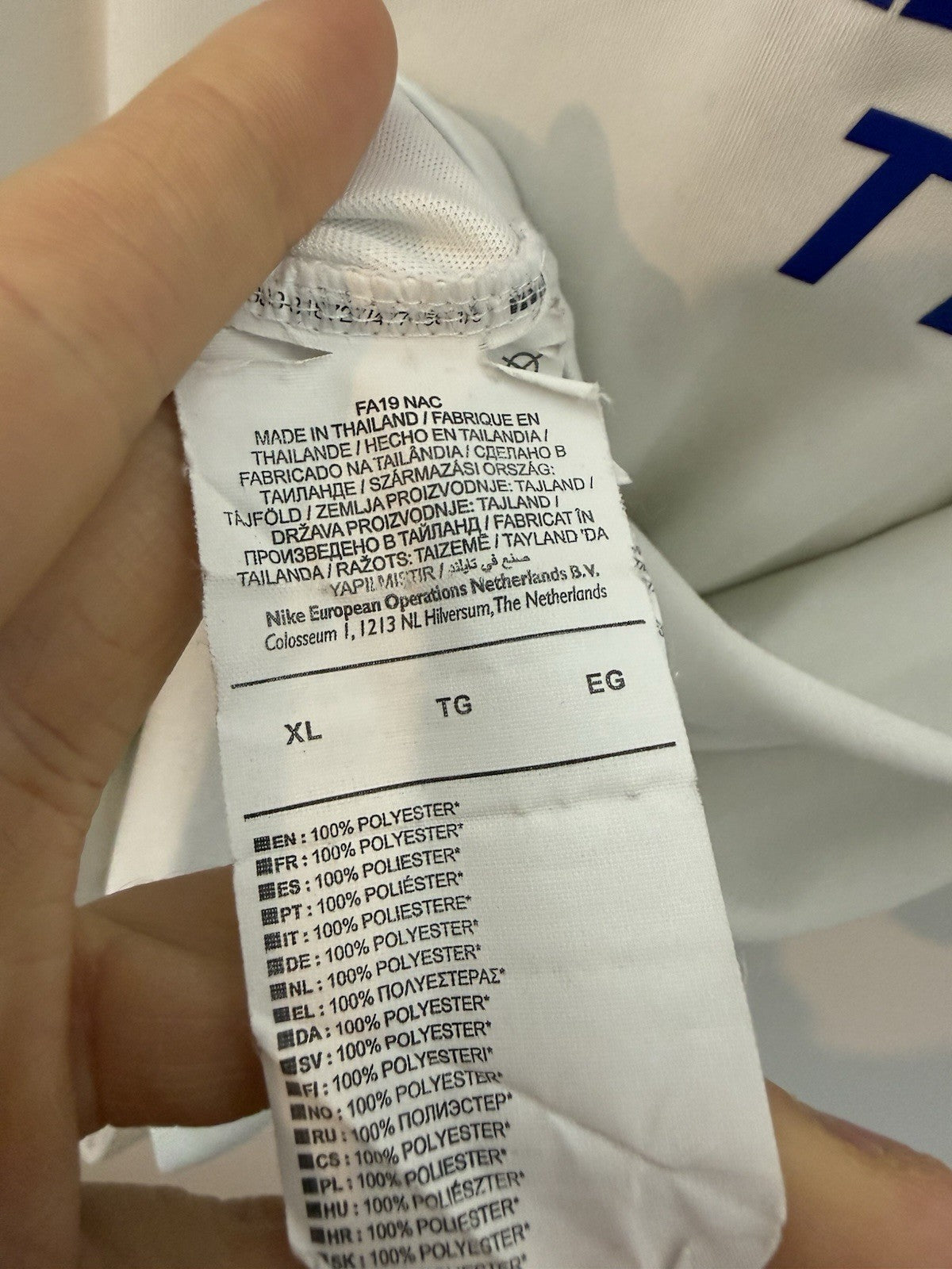Chelsea Abraham #9 2019/20 XL Away Shirt Nike Very Good Condition AJ5528-101