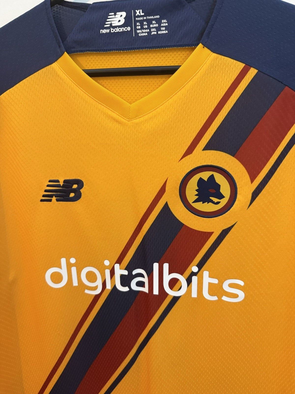 AS Roma Abraham #9 2021/22 XL 3rd Shirt New Balance BNWT MT130222